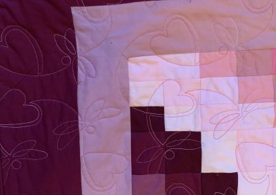 Jane Collins - Jelly Roll Quilt detail quilted by Roisin McManus QYS
