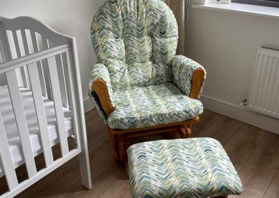 Margaret Keating - Upholstered Baby Chair and Stool